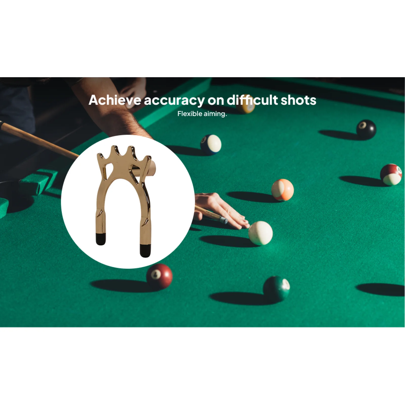 

Набор для бильярда: металлическая головка для кия с противоскользящим покрытием, держатель-опора для кия, прочный, крестообразный и удлиненный, для бильярдных столов