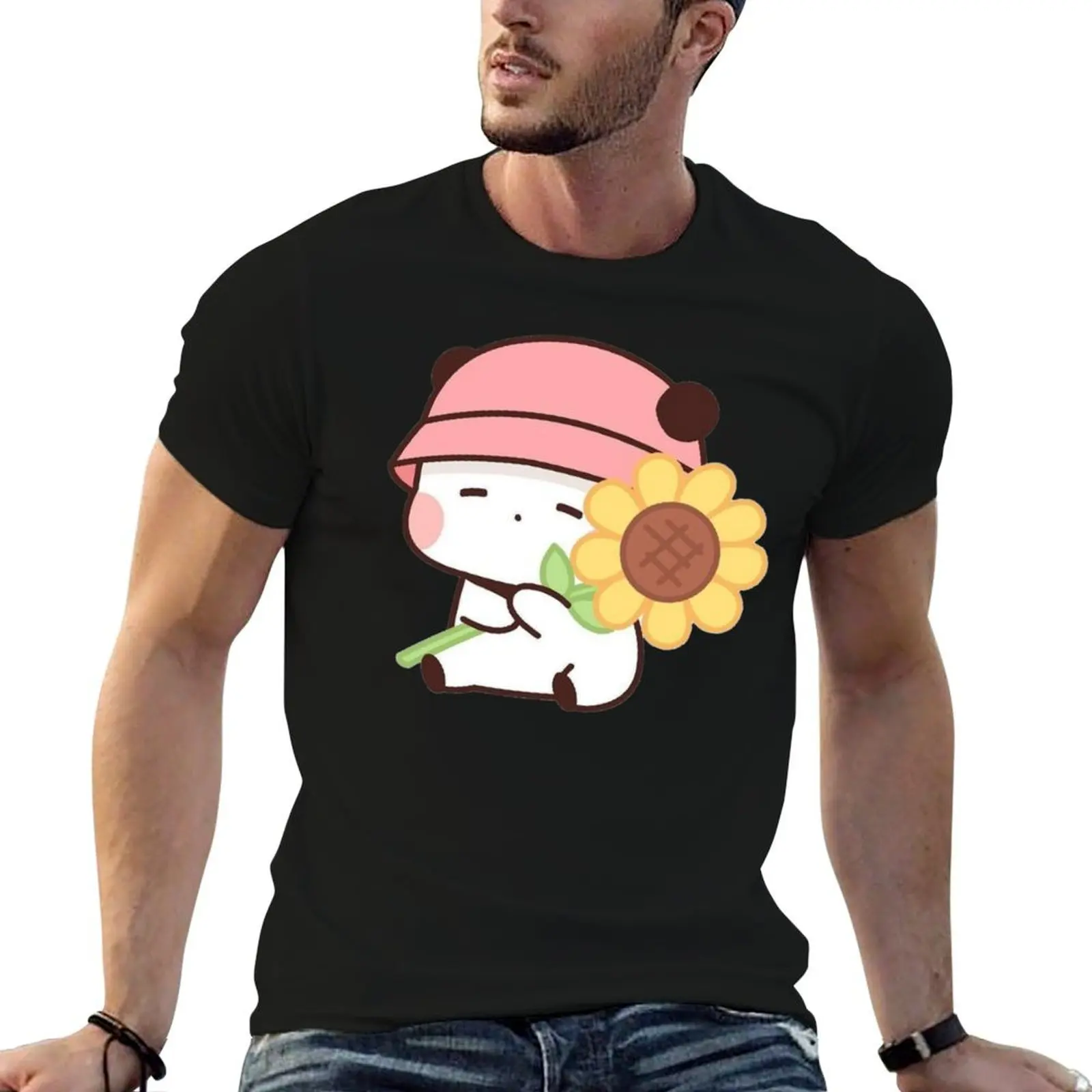 

Dudu Gives Bubu Sunflower Bubu Loves Flowers T-Shirt g man t shirts for men t shirt custom print T-Shirt