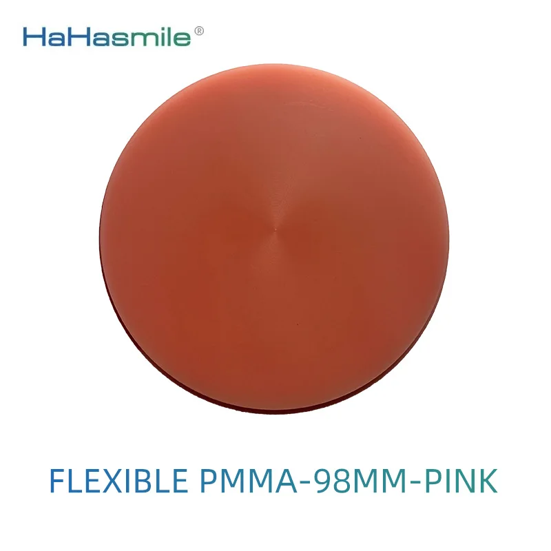 

Pink Flexible PMMA 98*14mm-25mm Material Modeling Blank Open System Flexible PMMA Acetal Blocks For Dental Lab