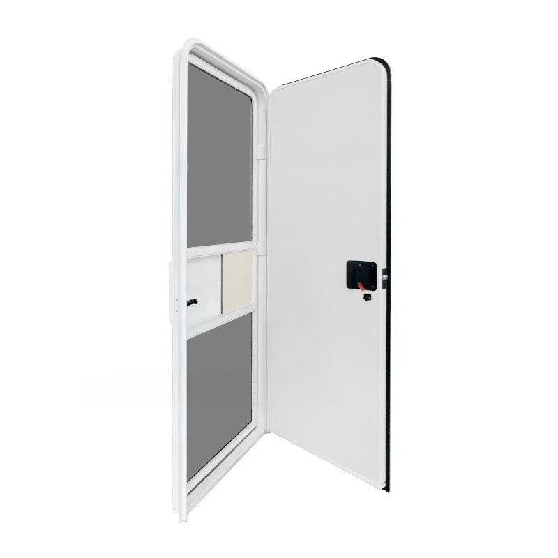 Custom Modern Luxury Teardrop Trailer Doors 620x1000mm Aluminum E-Mark Certified RV Camper
