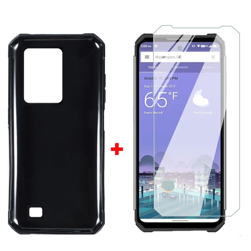 2 in 1 Tempered Glass For Oukitel WP27 Case Silicone Bumper Shell Soft TPU Transparent Phone Case For Oukitel WP27 Glass Cover