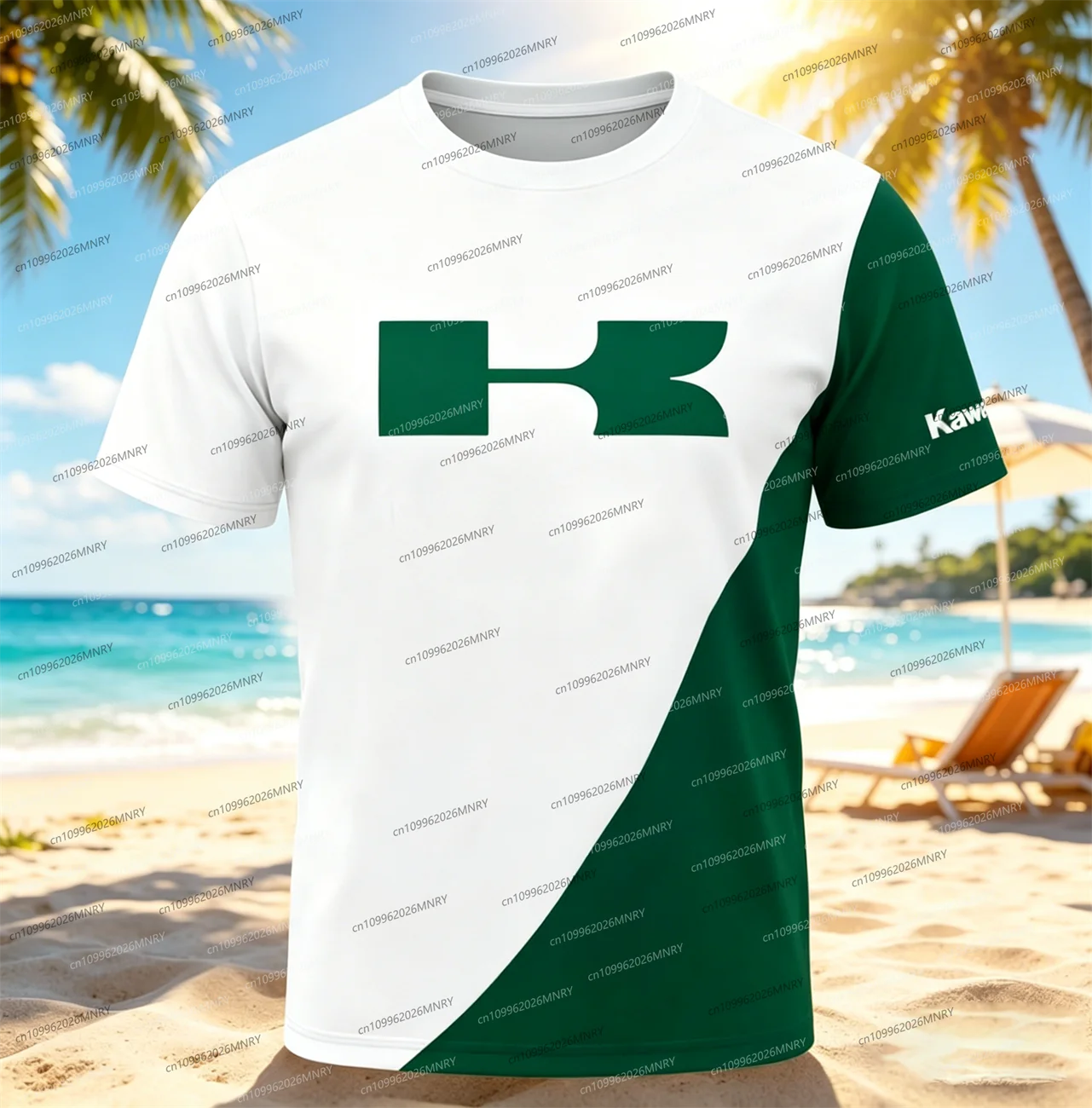 

Summer Men Oversized t-shirt Motorcycle Kawasaki Tshirt top Men's clothing 3D Print Women Short-sleeved Breathable T-shirt Tee