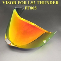 Helmet Visor for LS2 THUNDER FF805 High Strength Full Face Sunshield Casco Para Moto Visera Transparent Chrome Red Extra Shield