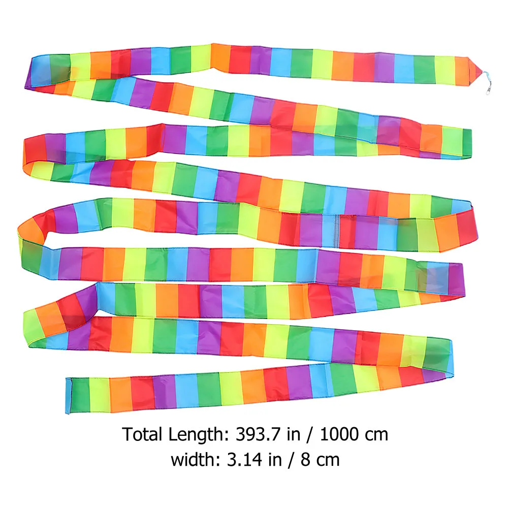2 szt. tęczowych ogonów do latawców, kolorowe wstążki, płaskie akcesoria do stabilizacji lotu, zabawa na świeżym powietrzu, kolorowe ogonki do latawców