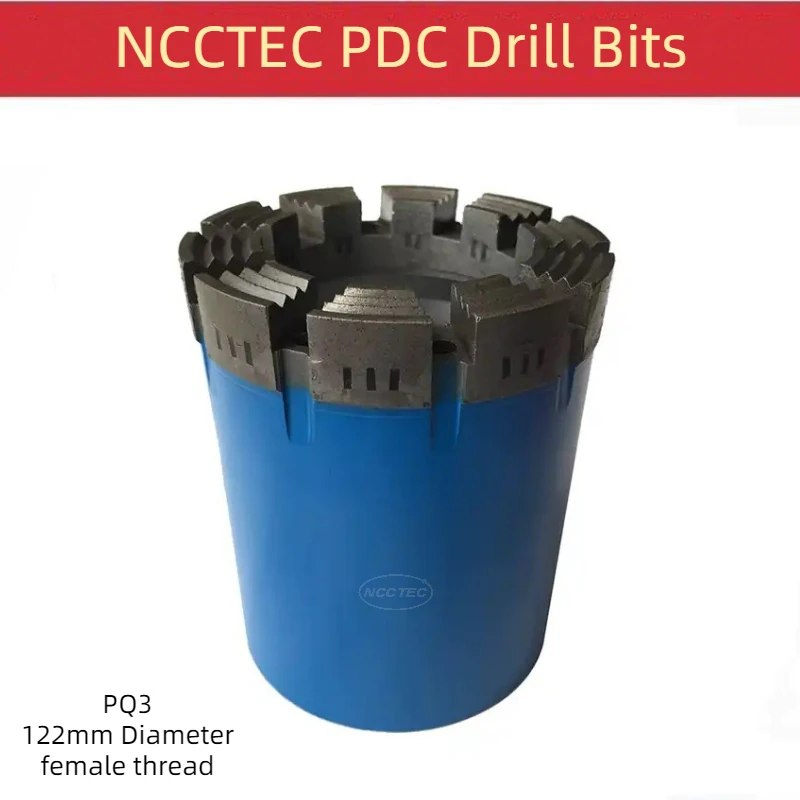 PQ3 Diameter 122mm 4.8'' Female Thread Crown Impregnate Diamond PDC Geology Core Drill Bits for flint Rock sandstone Exploration