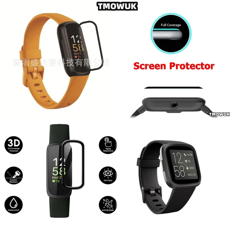 

For Fitbit Sense 2 Versa3 2 4 Inspire 3 Charge 6 5 High Resistance Screen Guard Hydrogel Tech Sweatproof PMMA Film Layer