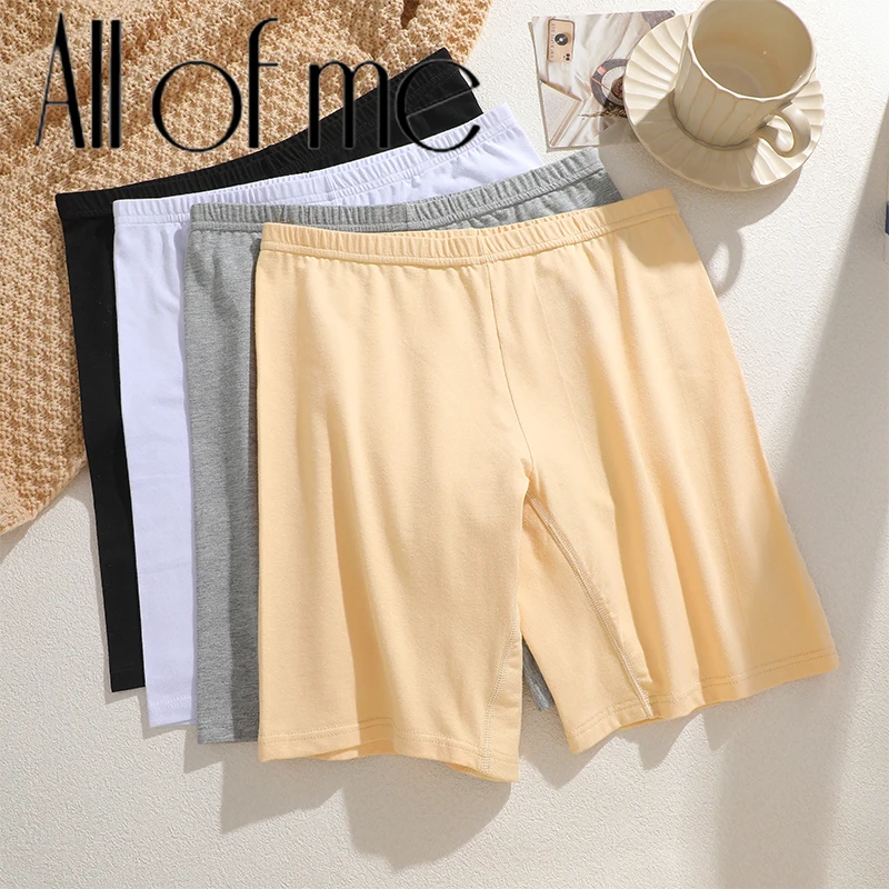 Braguitas de Algodón sin Costuras para Mujer, Ropa Interior Deportiva Tipo Bóxer, Pantalones de Seguridad de Cintura Alta, Lencería Femenina de Color Sólido, Tallas S-XXL