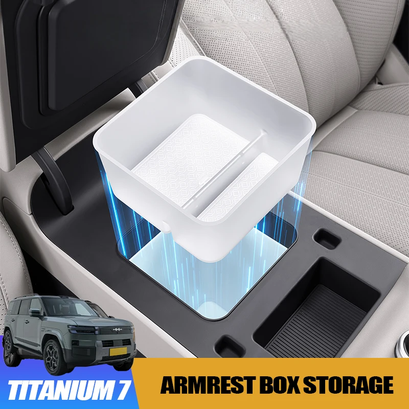 Armrest Box Storage for BYD Leopard Titanium 7 Center Console Fridge Lower-Tier Interior Decorative Modification Accessories