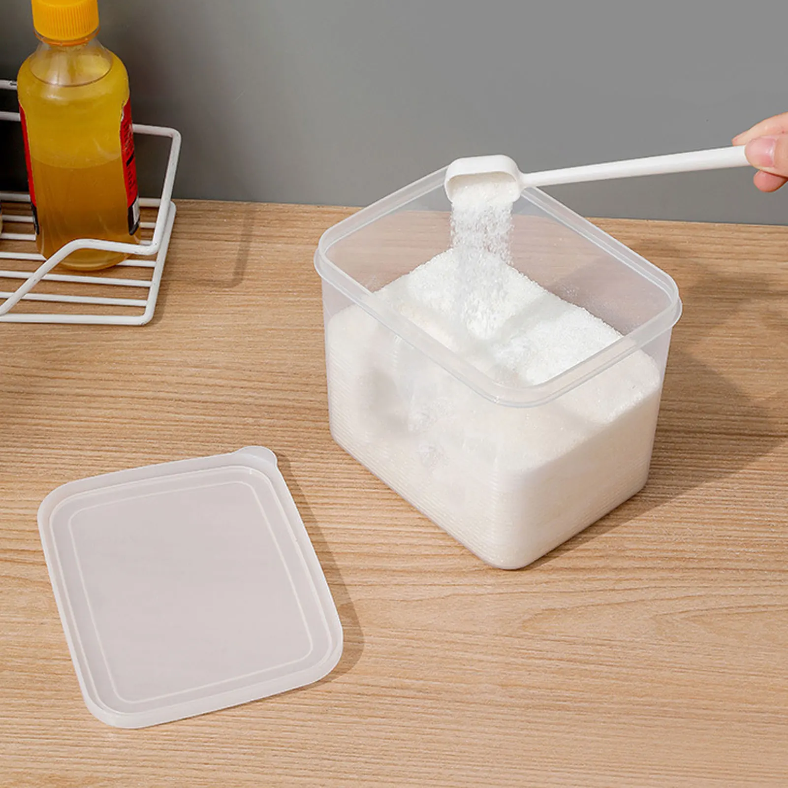 kitchen grain storage box Moisture proof sugar storage tank Plastic anti breakage storage box for brown/crystal sugar  grain