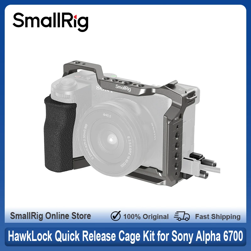 smallrig-hawklock-–-kit-de-cage-a-degagement-rapide-poignee-ergonomique-protection-complete-pour-extension-d'accessoires-sony-alpha-6700