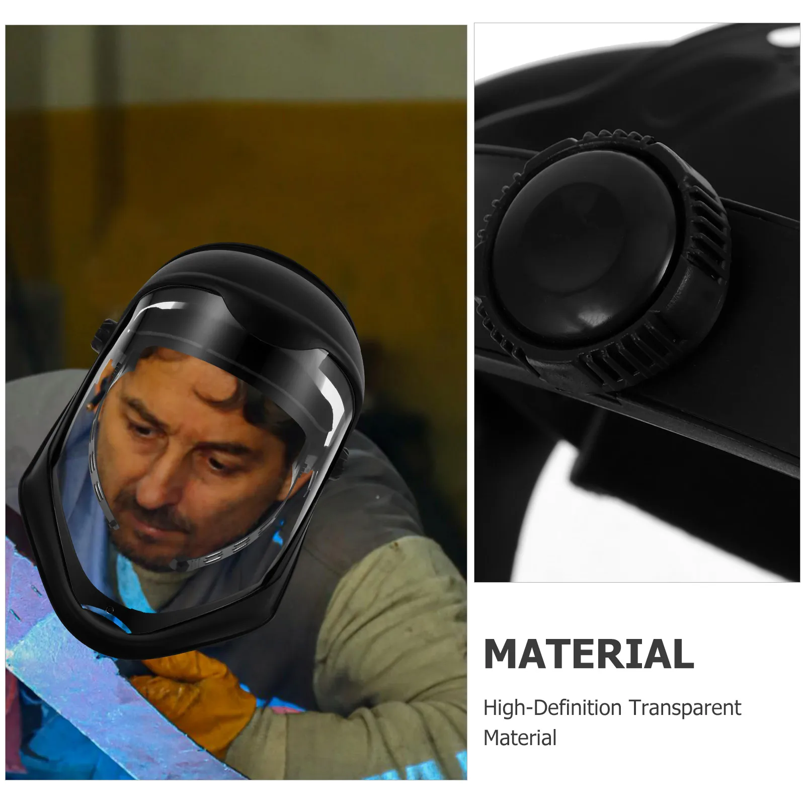 

Anti-Fog Impact Resistant Face Guard Shield Reusable Pc Material Adjustable Headgear Working Protector For Welding Sports Travel
