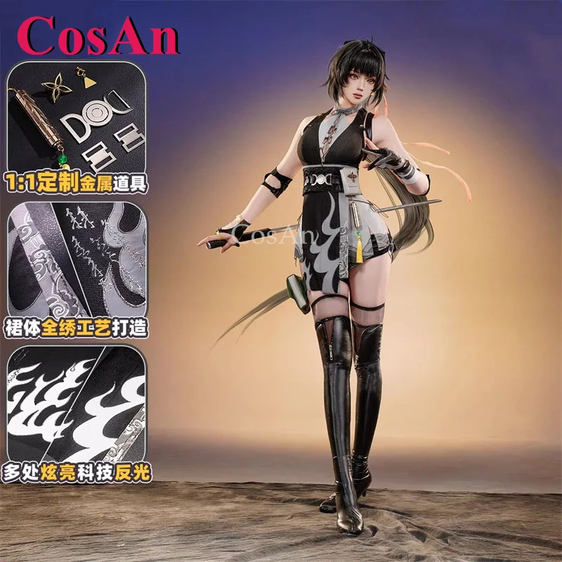 

CosAn Game Wuthering Waves Women Rover Cosplay Costumes Gorgeous Elegant Combat Uniforms Activity Party Role Play Clothing New