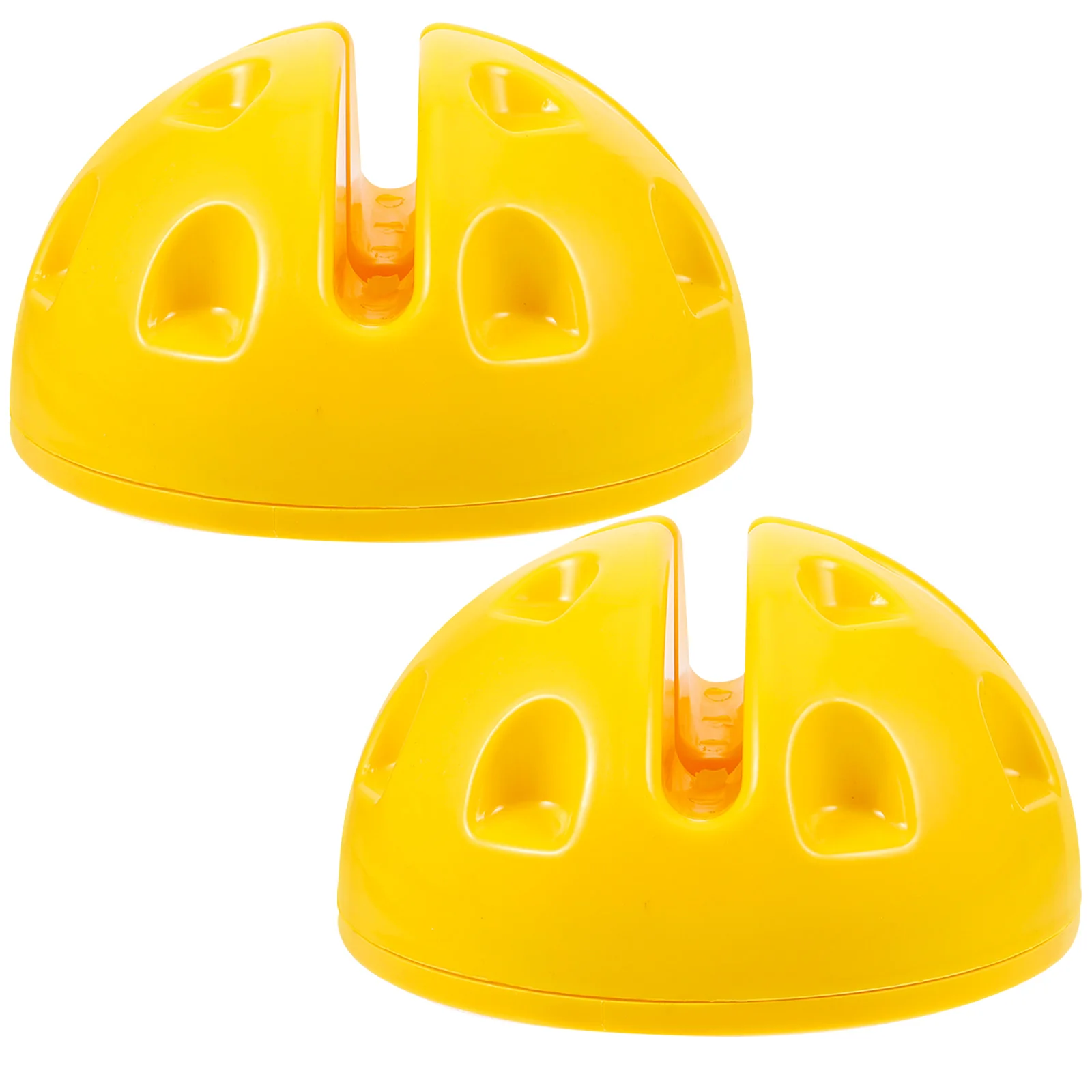 2 Pcs Pole Training Equipment Stability Base Soccer Field Football Yellow Abs Basketball