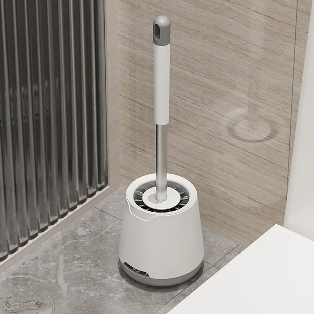 1Set Wall-Mounted Toilet Brush Compact Bathroom Cleaning Tool Efficient Scrubber for Toilet Bowl and Bathroom Surfaces