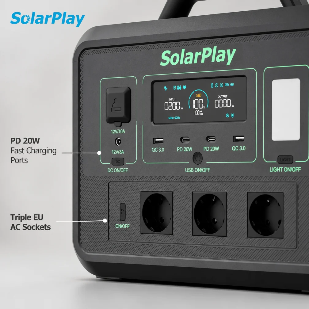 Q1800 EU Plug Fast Charging Po - Solar Jump Starter Power Bank recension och pris
