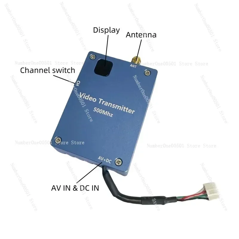 

Wireless image transmission low-frequency 500MHz signal transmitter, video receiver, crossover machine, 8-channel wireless