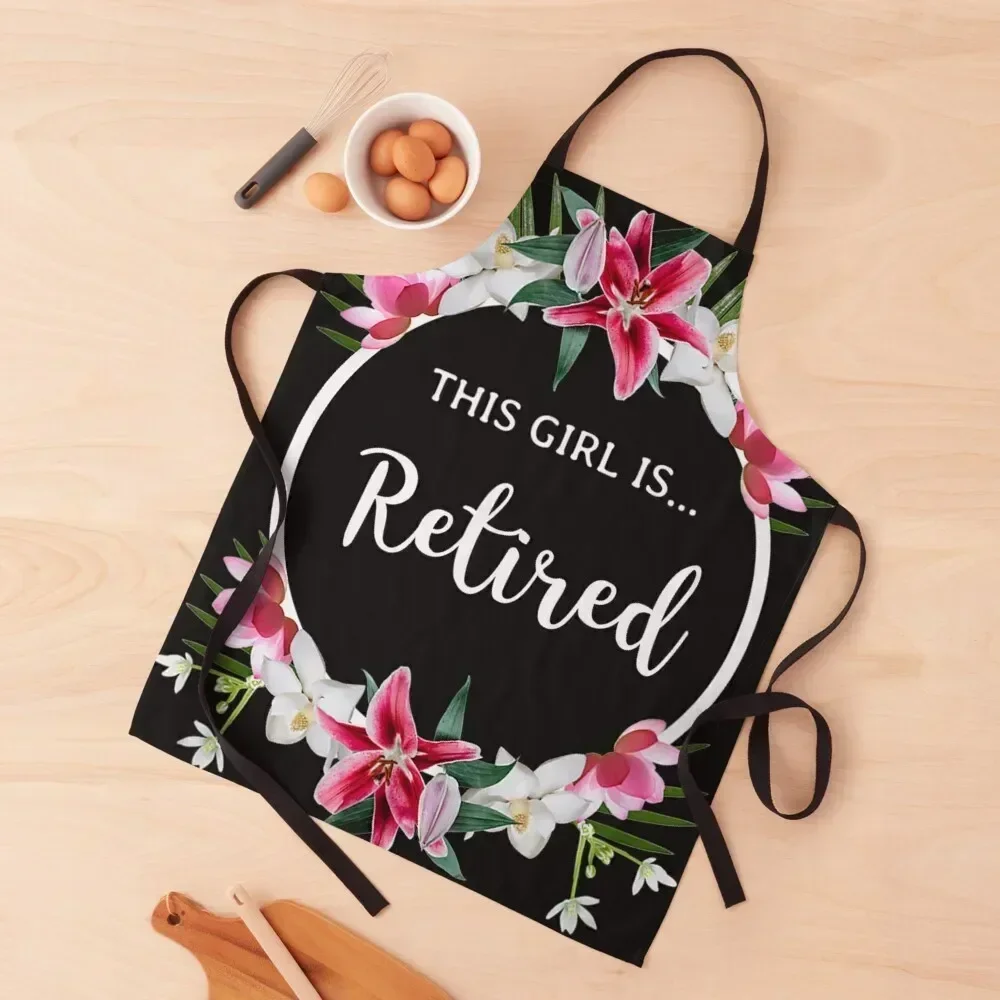 

Retirement Gifts Apparel This Girl Is Retired Apron Woman Work Home and kitchen products waterproof for women Apron
