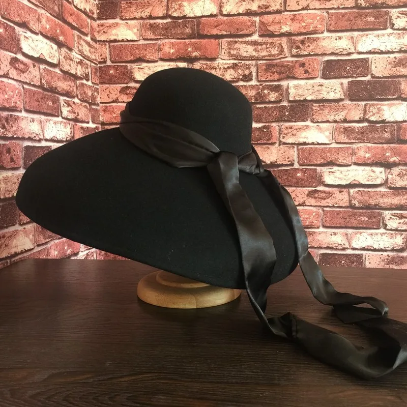 Brooklyn Industries Black Wool Felt Hat Bucket Brim 30\'s Style Women\'s One Size Brixton Elle Wool Felt Bucket Hat | Nordstrom main image 4