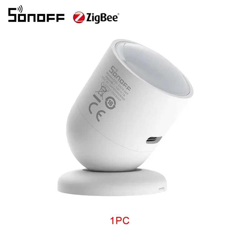 1-5PCS SNZB-06P SONOFF Zigbee Human Presence Sensor Presence Detection Light Sensing Smart Home Automation Support Google Alexa