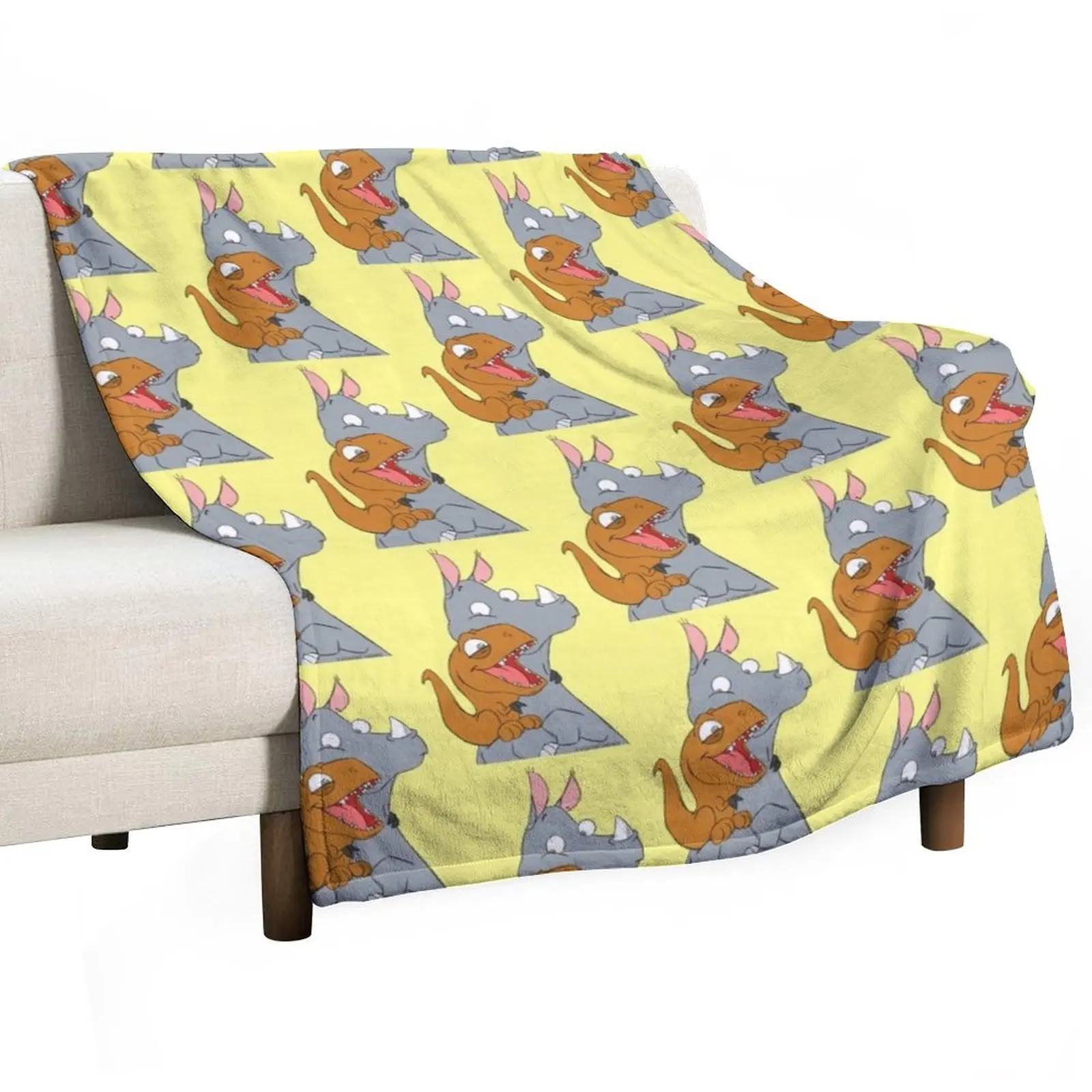 Rhino and Dino in: Do You Know What That Means, Rhino? Throw Blanket for winter Kid'S Thermals For Travel Blankets