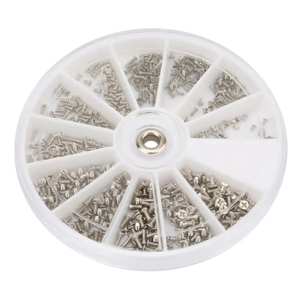 

600Pcs Mini Flat Head Countersunk Stainless Steel Screw M1 M1.2 M1.4 M1.6 For Watches for glasses Phones