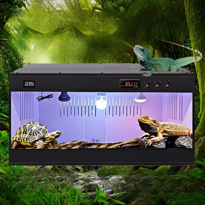 Reptile Feeding Box PVC Smart Temperature Control Lizard Terrarium Waterproof Thermostatic Incubator Reptile Pet Habitat House