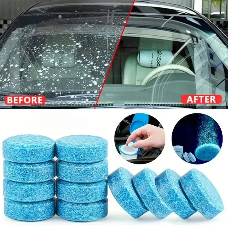 5/10/30PCS Solid Cleaner Automobile Windshield Cleaner Effervescent Tablets Automatic Wiper Glass Solid Cleaning Plate
