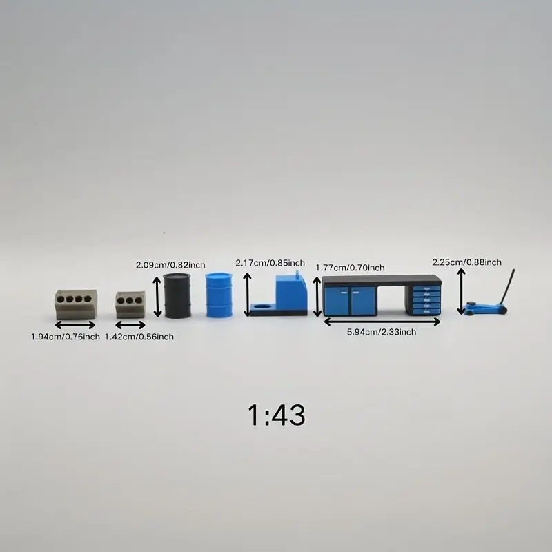 1/64, 1/43, 1/87  Resin Miniature Garage Scene Model Car Diorama