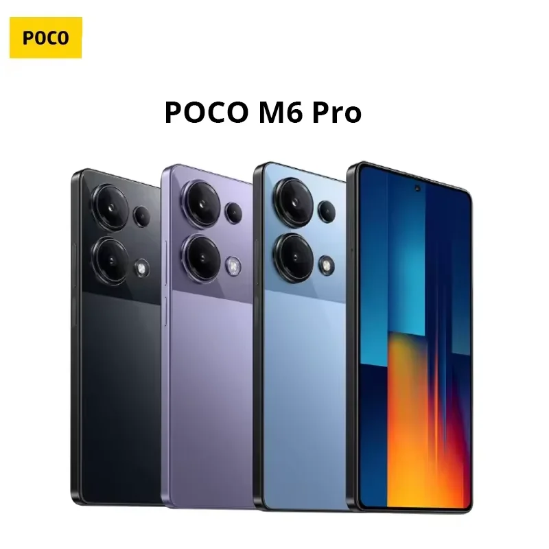 Version mondiale POCO M6 Pro Helio G99-Ultra 67W Turbo charge 64MP triple caméra avec OIS 120Hz