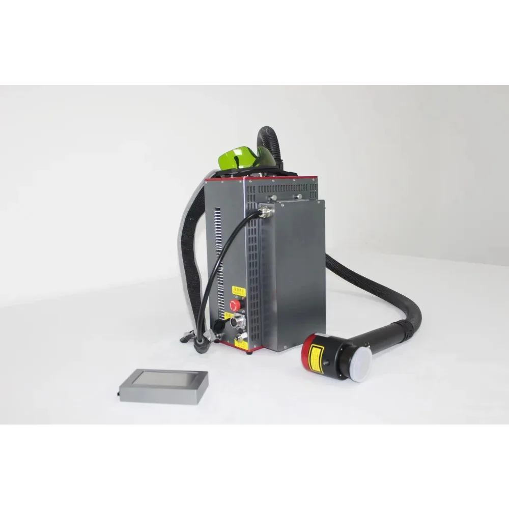 100W Rust Removal Paint Oil Removal Laser Cleaning Machine Double Shoulder Handheld Pulse Laser Cleaning Machine