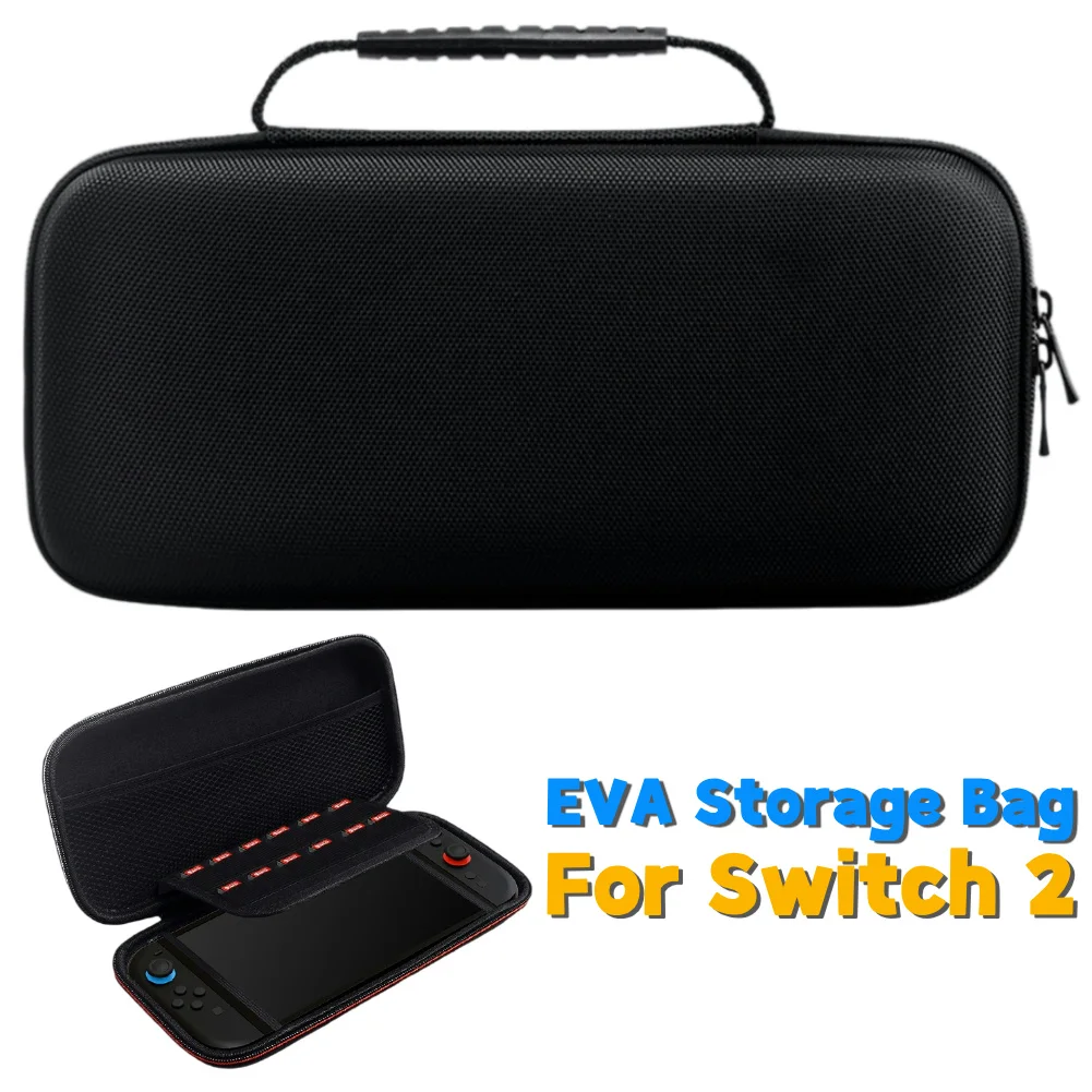 

Чехол-сумка для Nintendo Switch 2 с молнией, противоударный органайзер с отделениями для игровых карт, аксессуары для игр