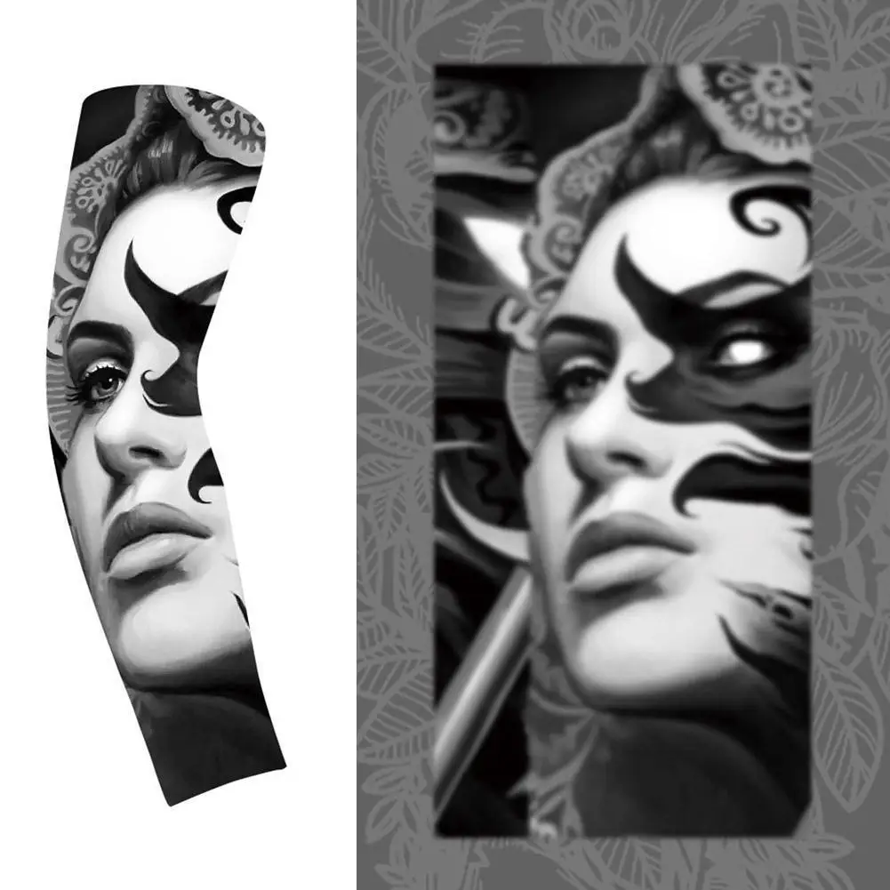 Tattoo Sleeve Cycling Anti-Sunburn Sleeve Summer UV Blocking Men Arm Sleeves Woman Cool Muff Driving Sports Arm Cover Warmers