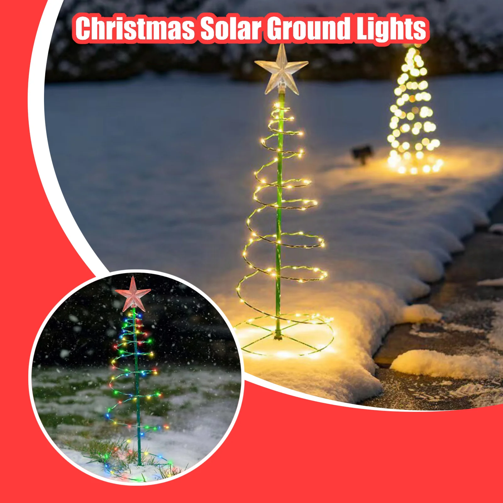 سهلة الاستخدام للماء شجرة عيد الميلاد الشمسية الخفيفة فروع قابل للتعديل شجرة عيد الميلاد الاصطناعية أدى ضوء المناظر الطبيعية