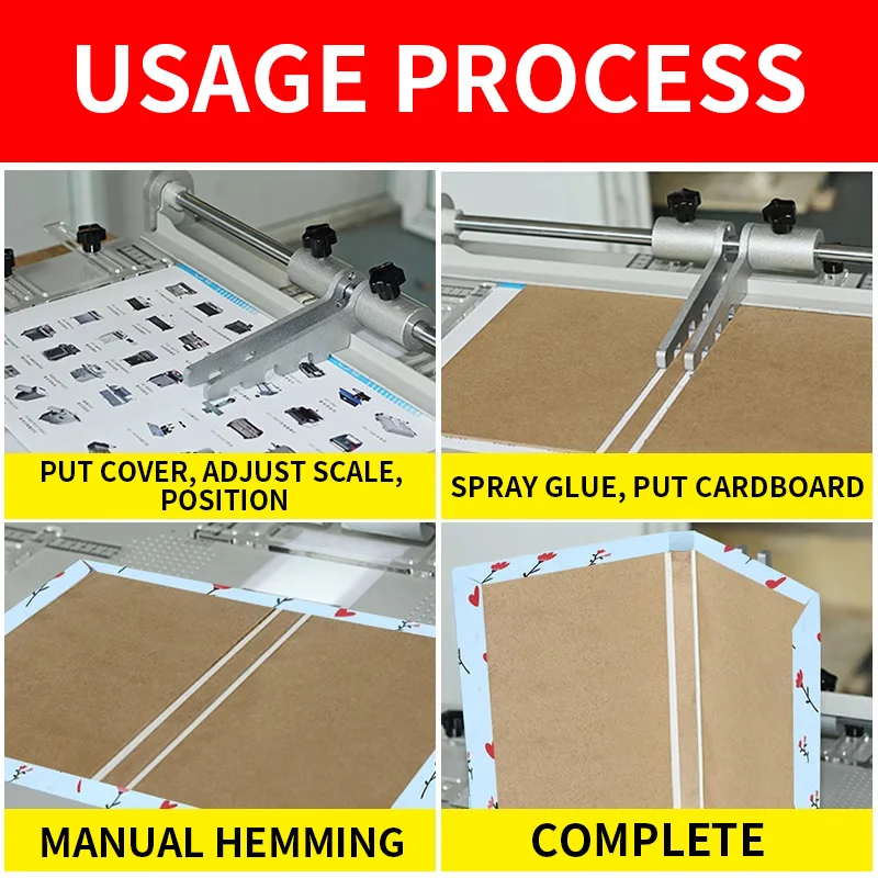 HW-A4 A4 Format Hardcover Bookcase Machine Center Positioning Photo Album Hard cover menu hard case suction corner