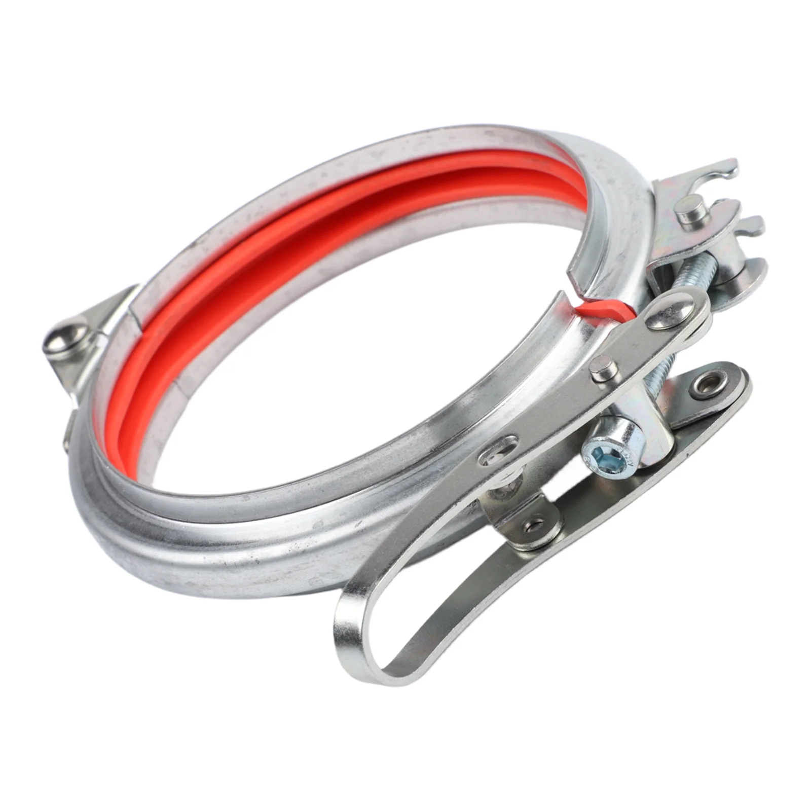 Galvanized Hose Clamp with Internal Rubber for Enhanced Seal and Pipe Protection in HVAC Plumbing and Automotive Systems