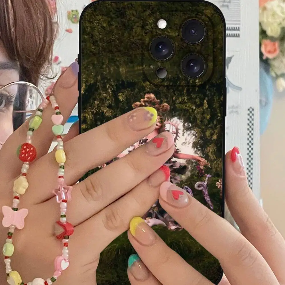 المغني ميلاني مارتينيز بوابات جراب هاتف آيفون 17 16 15 14 13 12 11 برو ماكس زائد حافظة صغيرة من البولي يوريثان لينة إلى الجلد ودية