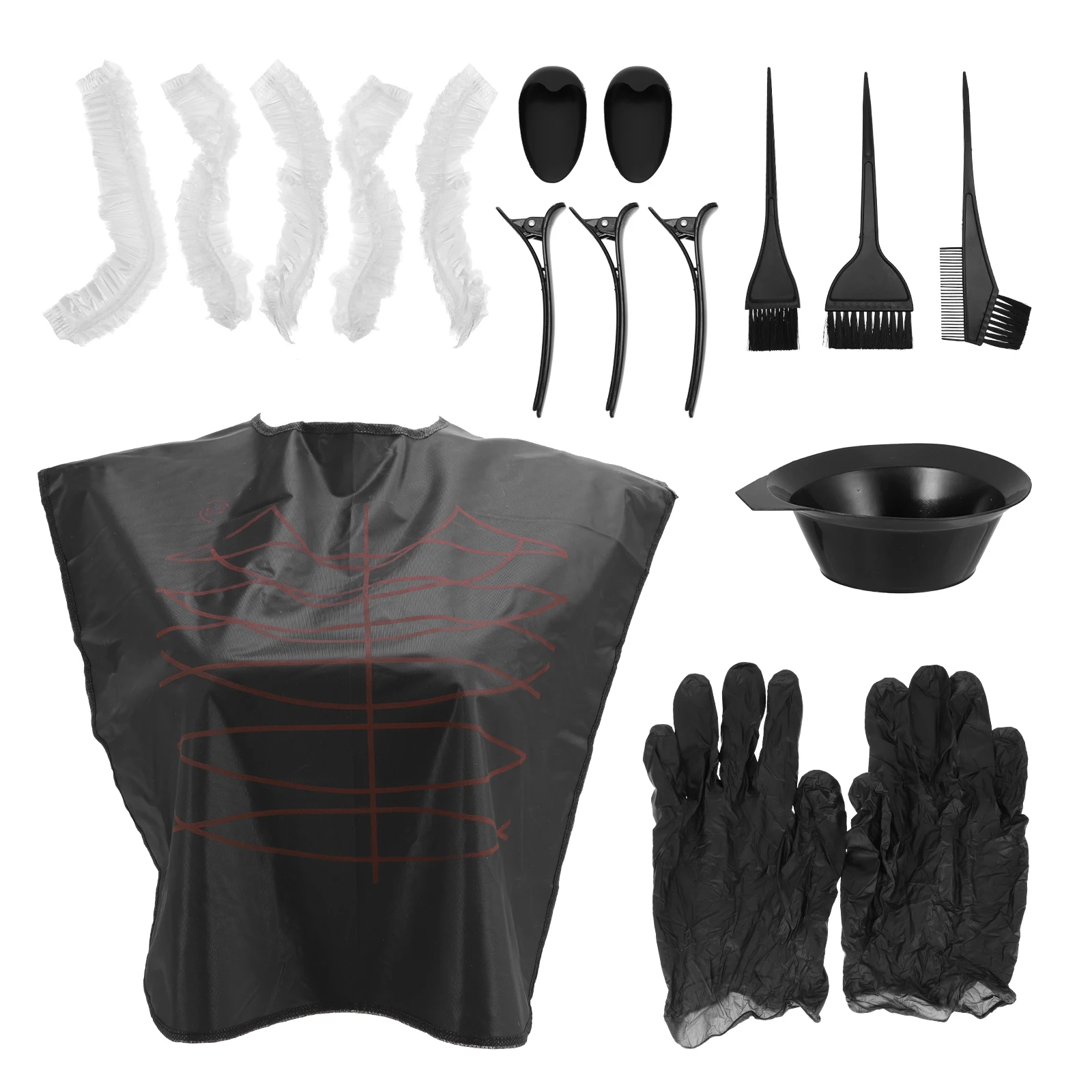 

Hair Comb Oil Tools Dye Kit Coloring Set Supplies Black Salon Bowl Hair Tinting Accessories Use Practical Hairdressing