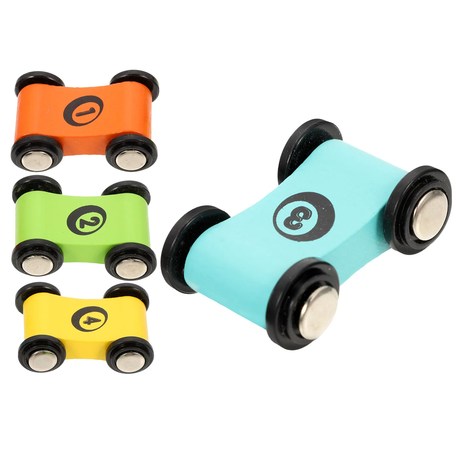 

Набор из 4 маленьких деревянных гоночных машинок: миниатюрные цветные гоночные машинки для малышей, развивающий подарок, деревянная игрушка для развития моторики