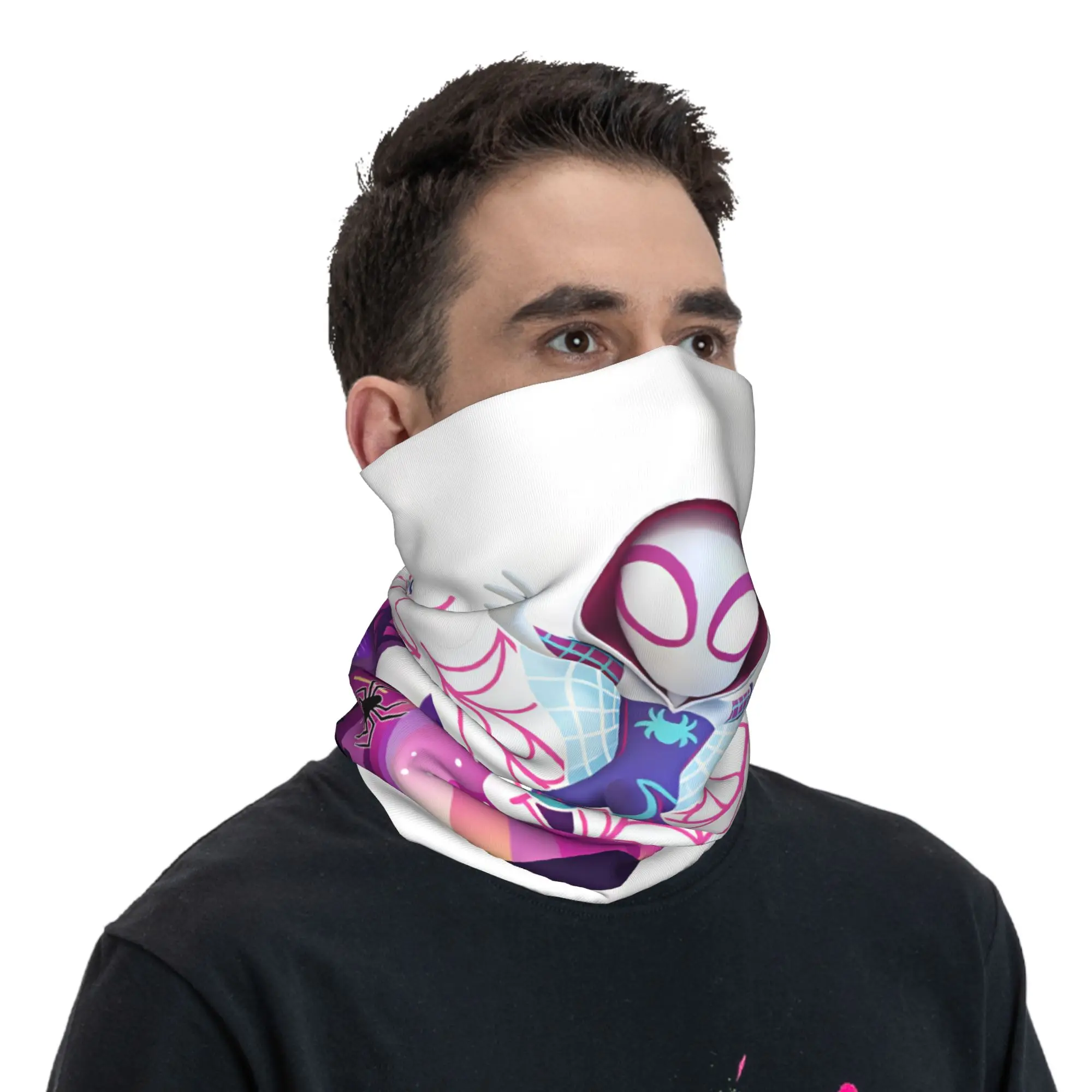 Spider Ghost Gwens Bandana  Vintage Balaclava Spring Hiking Camping Windproof Cycling Mask Soft Motorcycle Face Masks