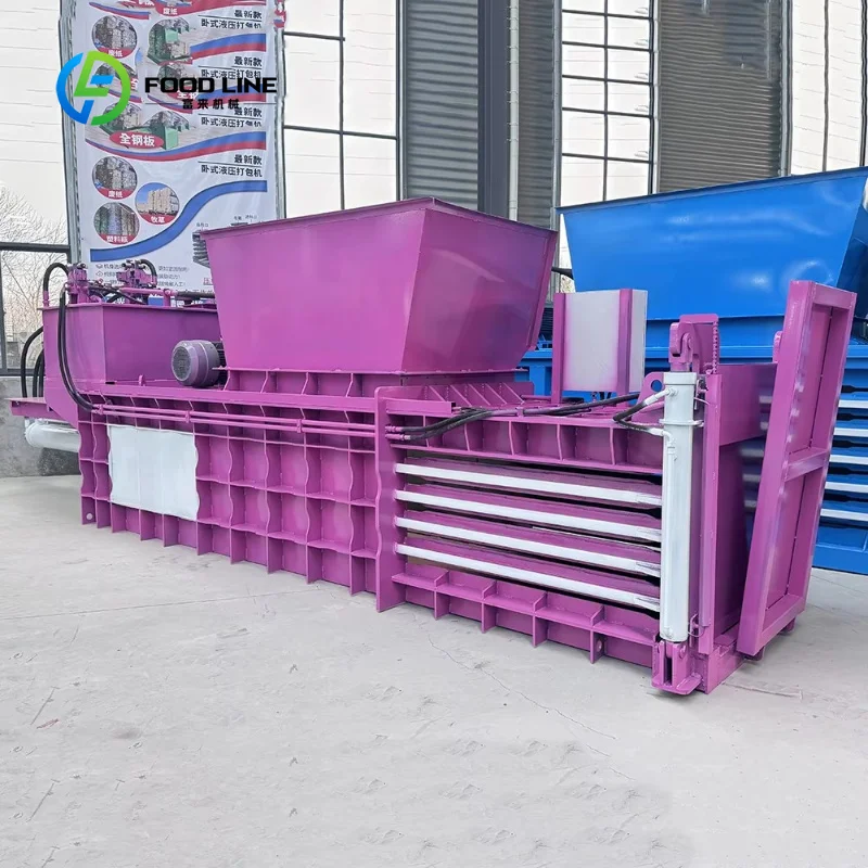 Customized Horizontal Hydraulic Baler, Plastic Film Compactor & Carton/Waste Paper/Scrap Metal Compression Machine