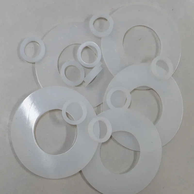 

White Silicone Rubber Flat Gasket 3mm Thick, ID 4-426mm Flange Sealing Washer DN15-400 Waterproof Silicone Seal Pad
