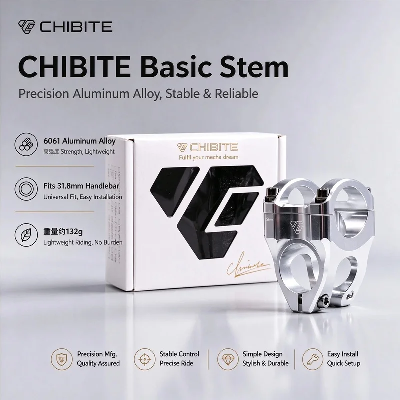 CHIBITE CNC MTB Stem 6061 Aluminum Alloy High Strength Handlebar Stem for Mountain Bike Dirt Jump Bicycle Parts