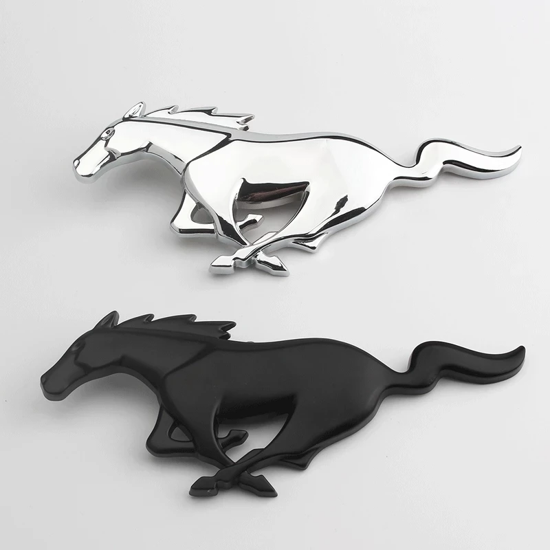 1 Pieces 3D Horse Logo Metal Car Front Hood Sticker