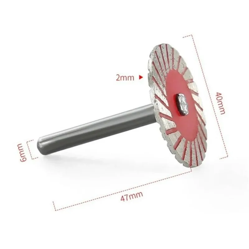 1Pcs 40mm Diamond Cutting Disc 6mm Shank Circular Saw Blade Sanding Disc Grinding Wheel for For Wood Metal Stone Granite Marble
