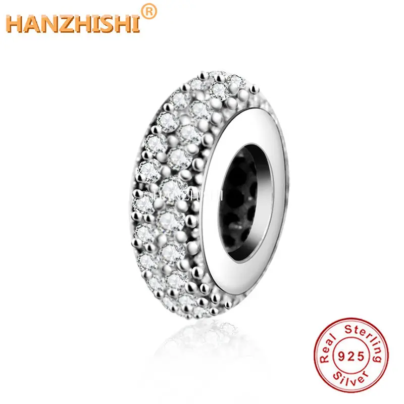 Fit Fine Charms Original Bracelet Spacer Charm 925 Silver Bead Abstract Zircon Beads Jewelry Making 2016 Winter DIY Berloque