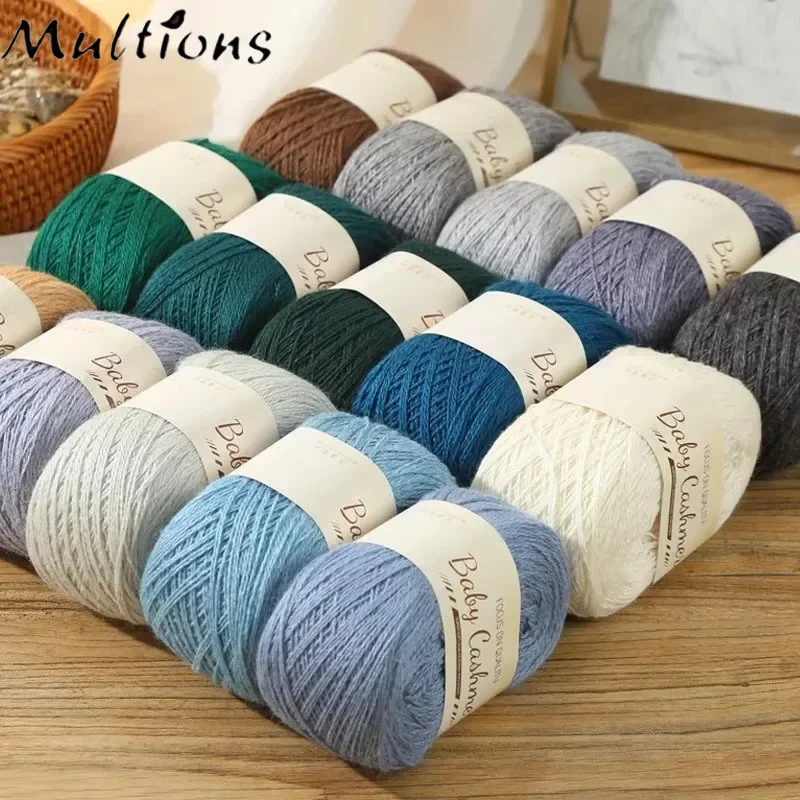 50g/roll Soft Wool Yarn, Cashmere Slender Knitted Yarn, Mohair, DIY Handwoven Scarf, Hat, Yarns for Knitting and Crochet Thread
