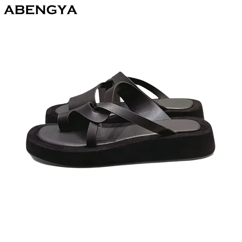 

Новые дизайнерские кожаные шлепанцы-мюли для женщин, летние повседневные туфли без каблука для вечеринок, полушлепанцы