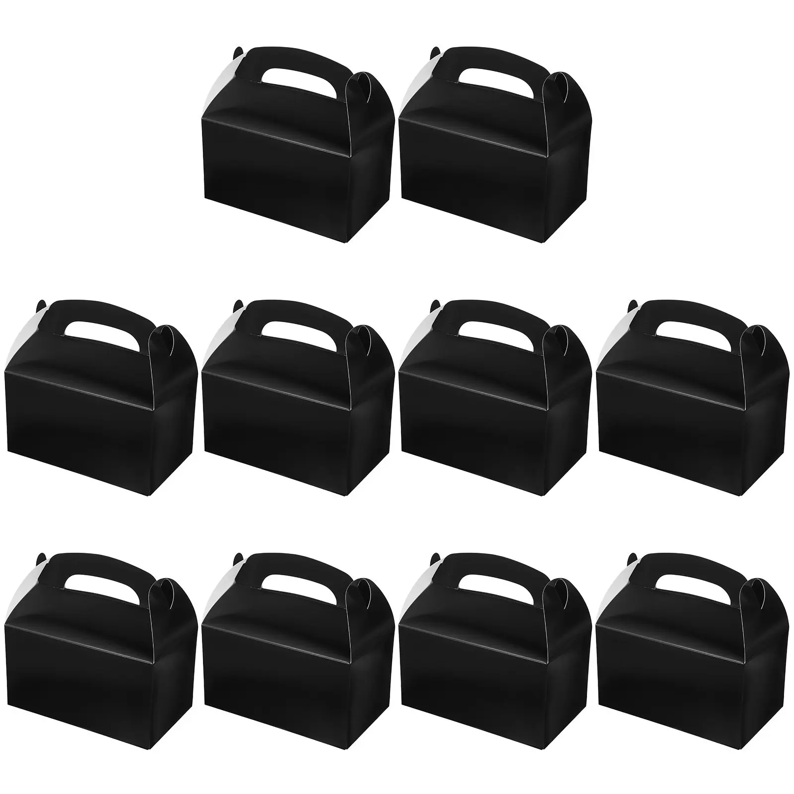 10Pcs Cake Packaging Paper Box Cookie Box Handle Portable Wedding Candy Favor Boxes Cookie Boxes Wedding Candies Container