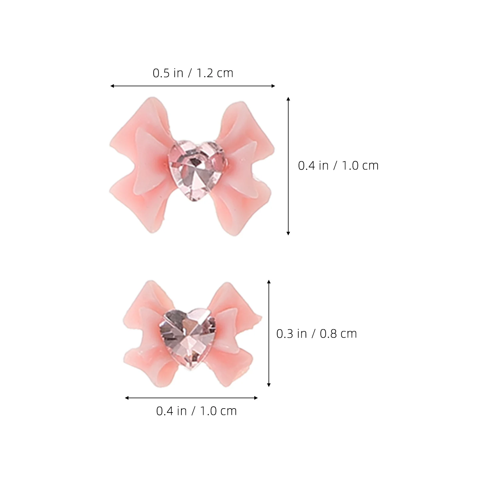 

40 Pcs Ribbon Bowknot Nail Decoration Rhinestones Manicure Charms for Nails Cute