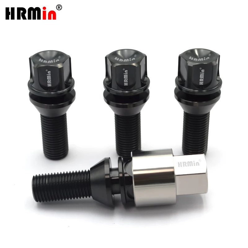 

Титановый болт HRMin M14*1.5*32мм Gr.5 с коническим седлом и плавающей шайбой, антивандальный, для колесных дисков Volvo Racing.